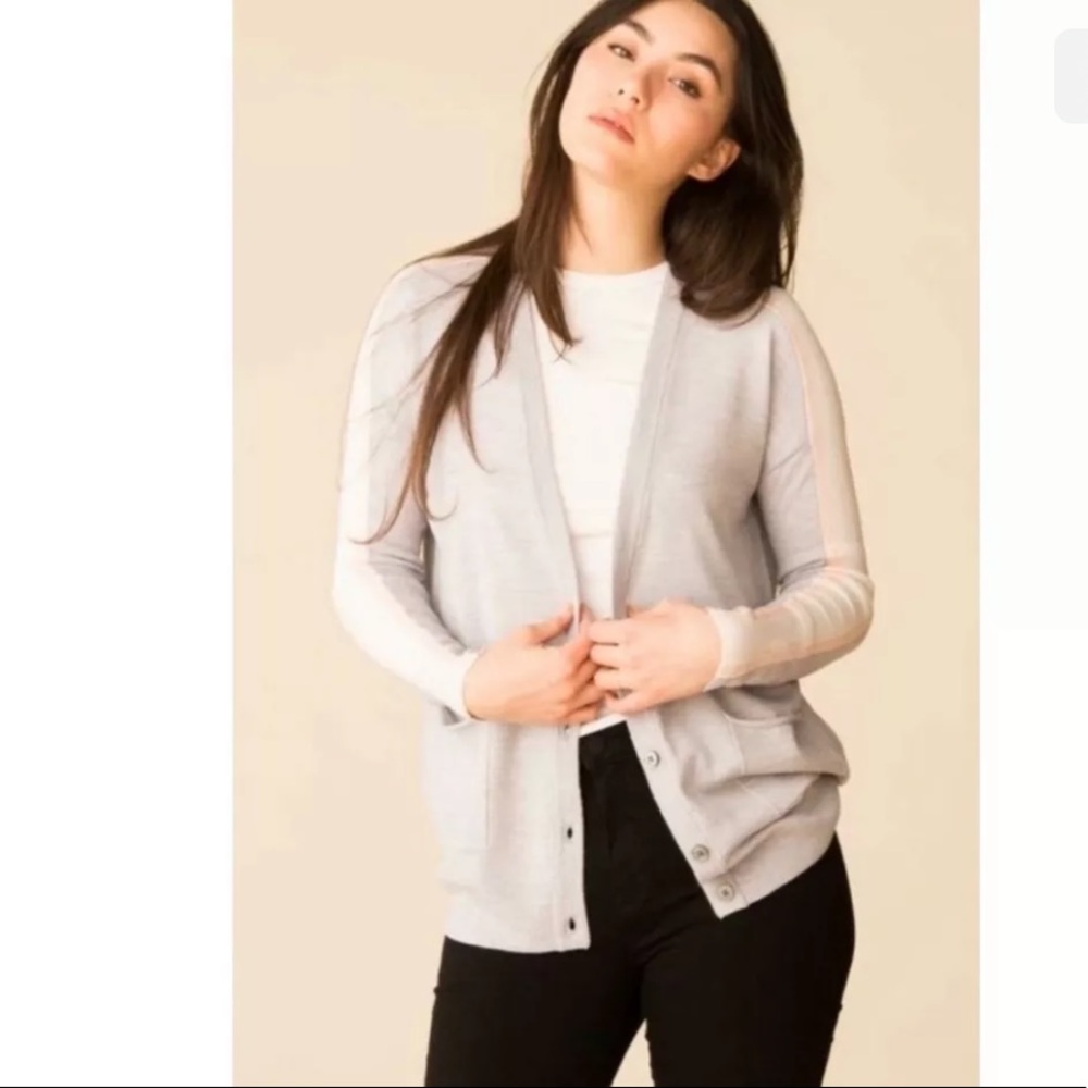 ATM Anthony Thomas Melillo Schoolboy Stripe Cardigan